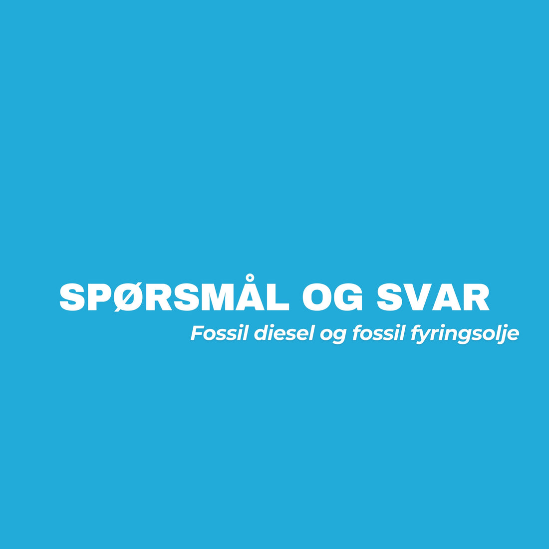 Alt om fossil diesel og fossil fyringsolje